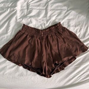 Glowny brown pointelle shorts